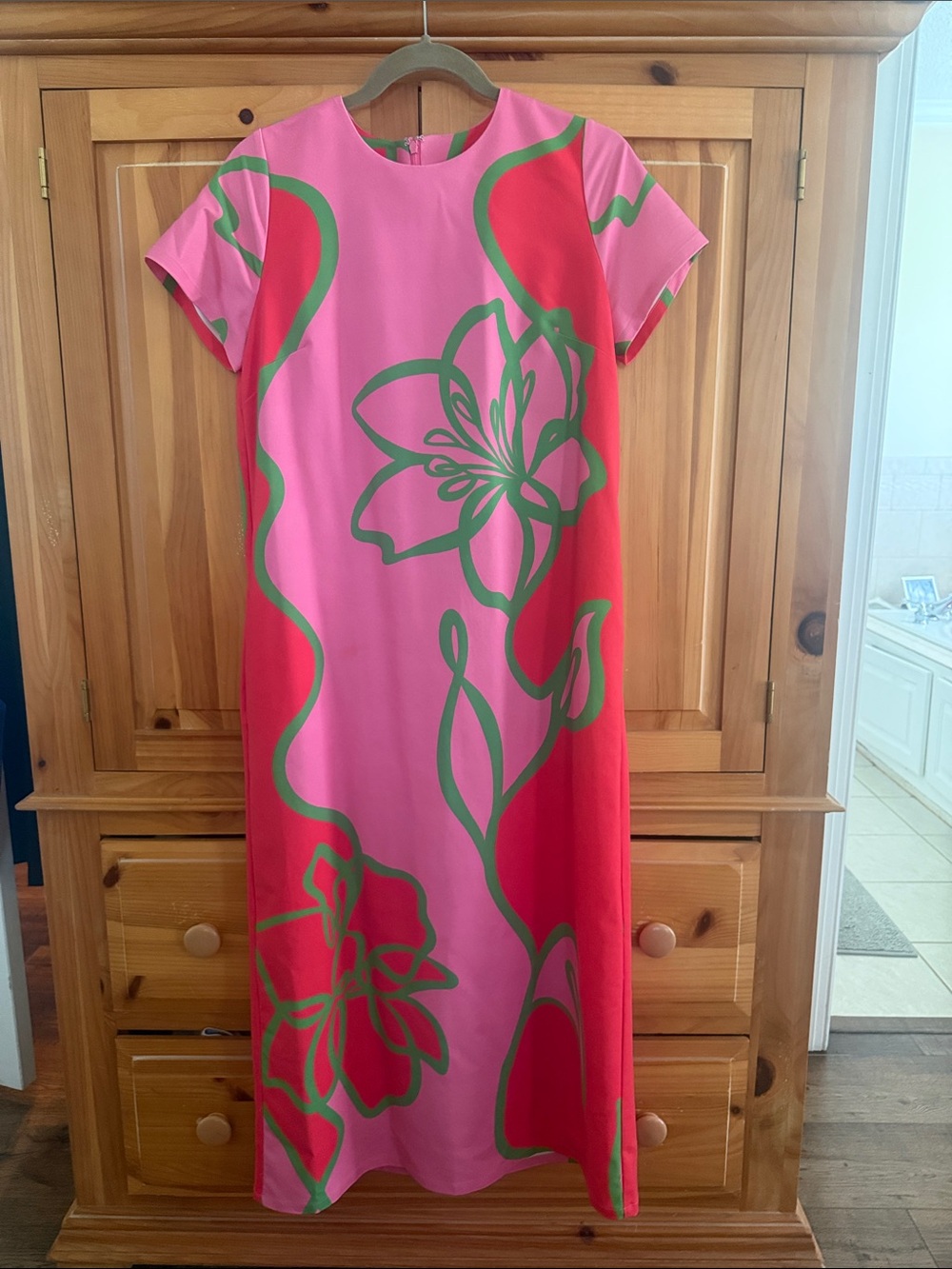 Alden Adair Elliot dress small fuchsia outline